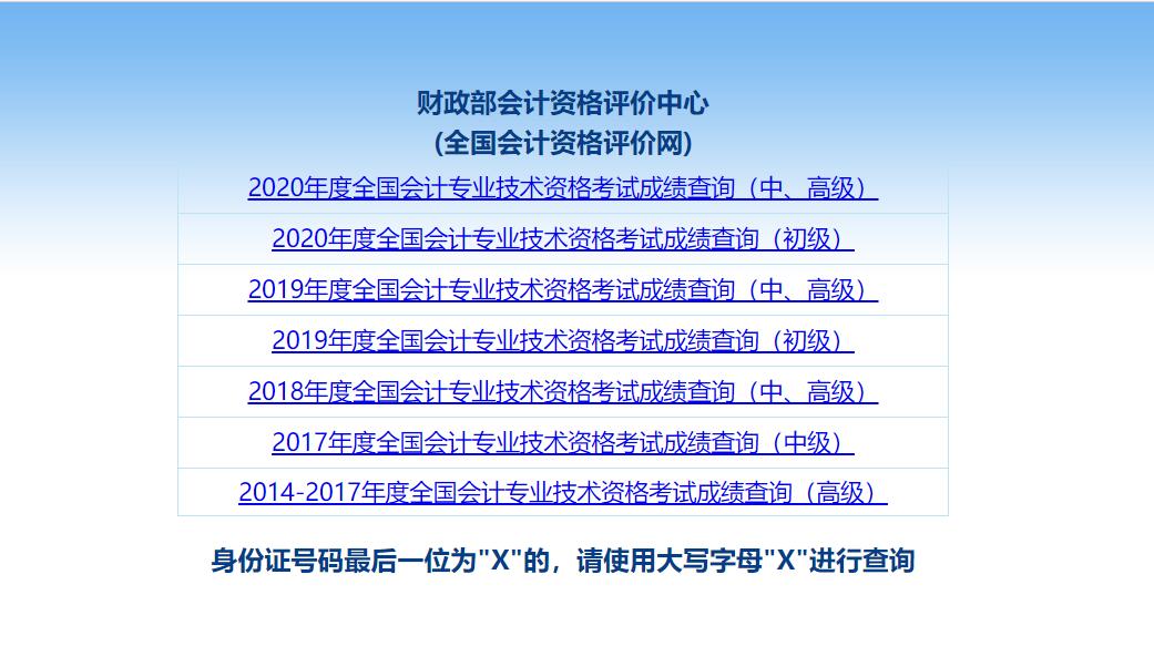 重庆2020年初级i会计职称考试成绩查询时间以及查询步骤